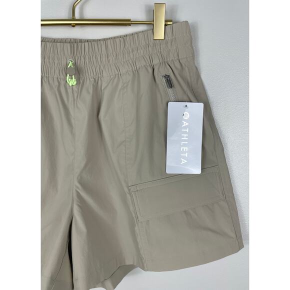 Athleta Cascade Poplin Cargo Short Oak Small Outdoors Hiking Athletic Camping - Picture 7 of 13